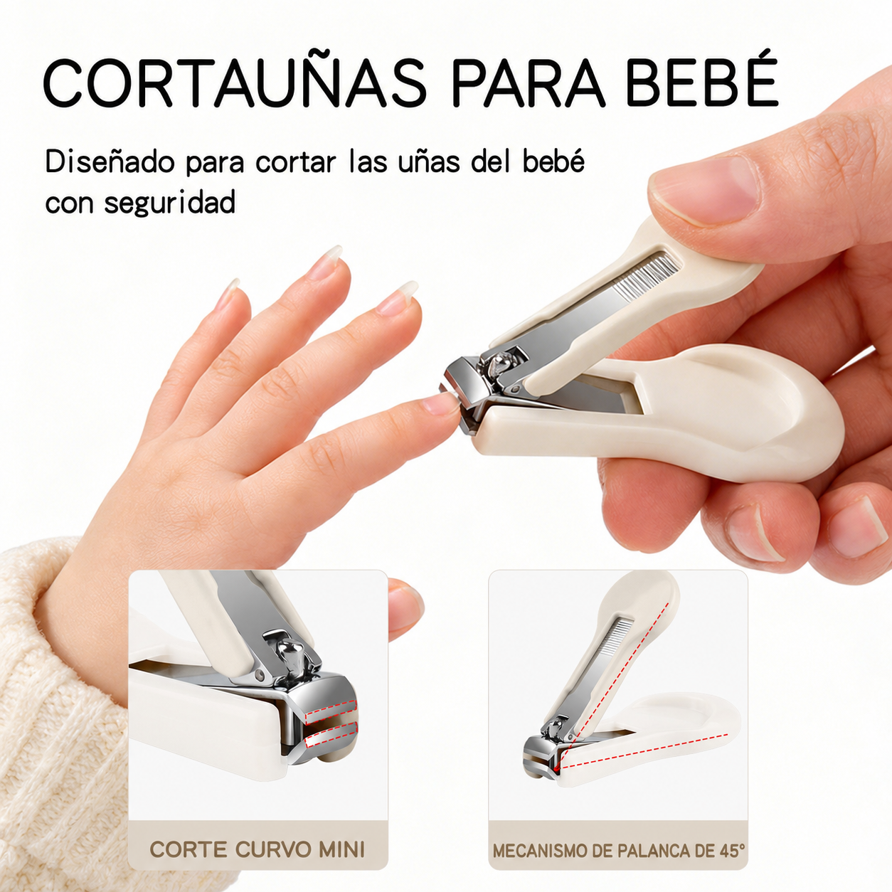 Cortaúñas Seguro para Bebé