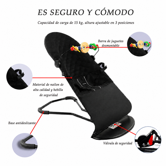 Hamaca Mecedora Ajustable para Bebé